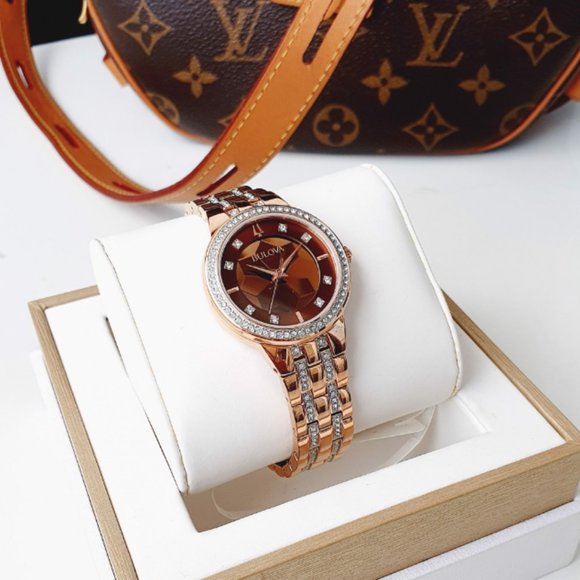 SALE! Bulova 32mm Real Diamond Bezel and Bracelet! WOW! LV!!